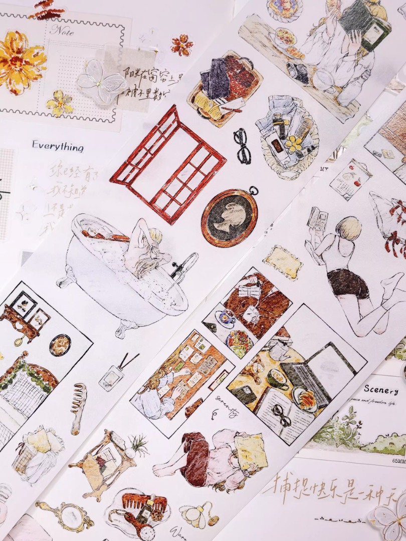 Pre-Order Xiaobaijia Die-Cut Washi Tape - Lifestyle