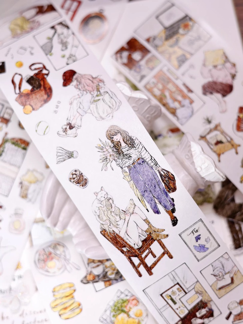 Pre-Order Xiaobaijia Die-Cut Washi Tape - Lifestyle