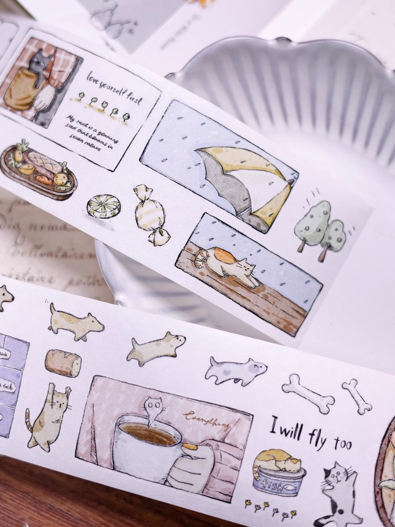 Pre-Order Xiaobaijia Die-Cut Washi Tape - Little Friends Diary