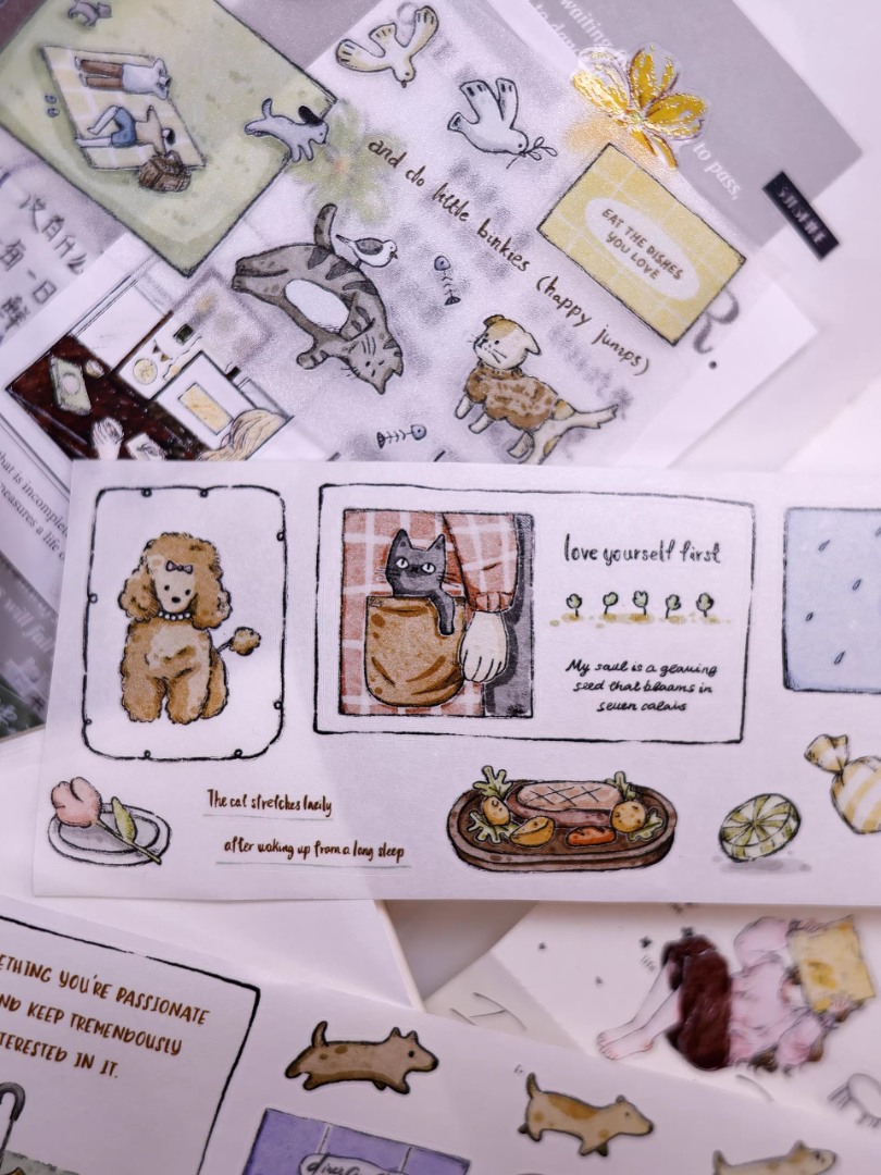 Pre-Order Xiaobaijia Die-Cut Washi Tape - Little Friends Diary