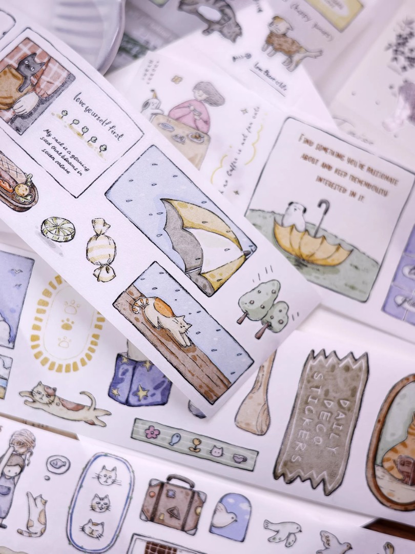 Pre-Order Xiaobaijia Die-Cut Washi Tape - Little Friends Diary