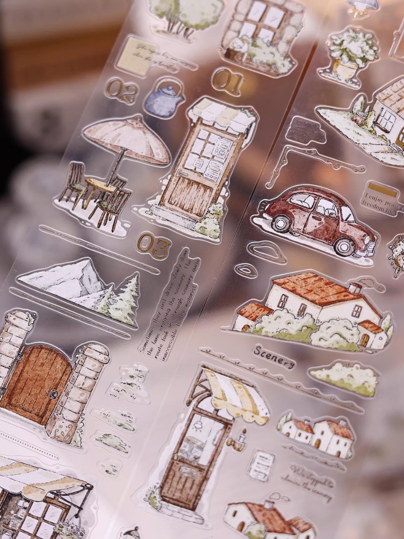 Pre-Order Xiaobaijia Die-Cut Matte PET Tape - Quiet Little Moments