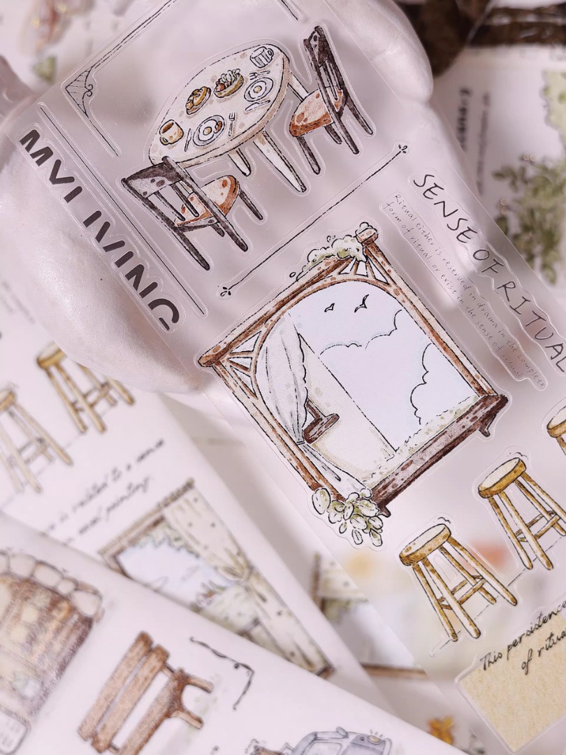 Pre-Order Xiaobaijia Die-Cut Matte PET Tape - Quiet Little Moments