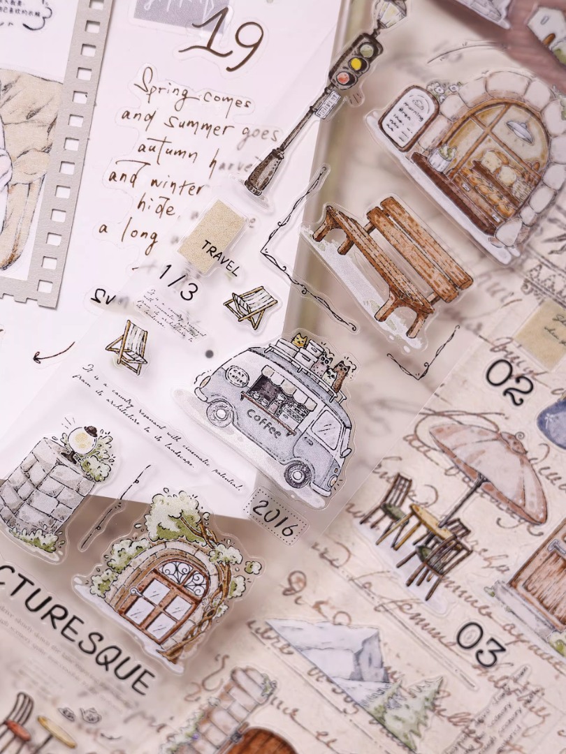 Pre-Order Xiaobaijia Die-Cut Matte PET Tape - Quiet Little Moments