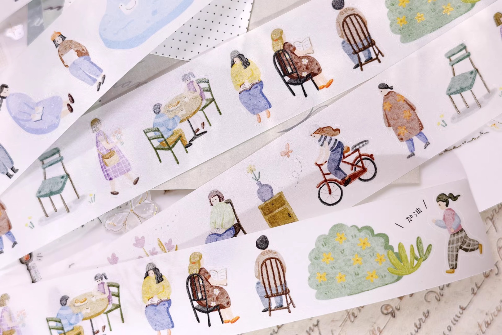 Pre-Order Xiaobaijia Die-Cut Washi Tape  - A Bright Day