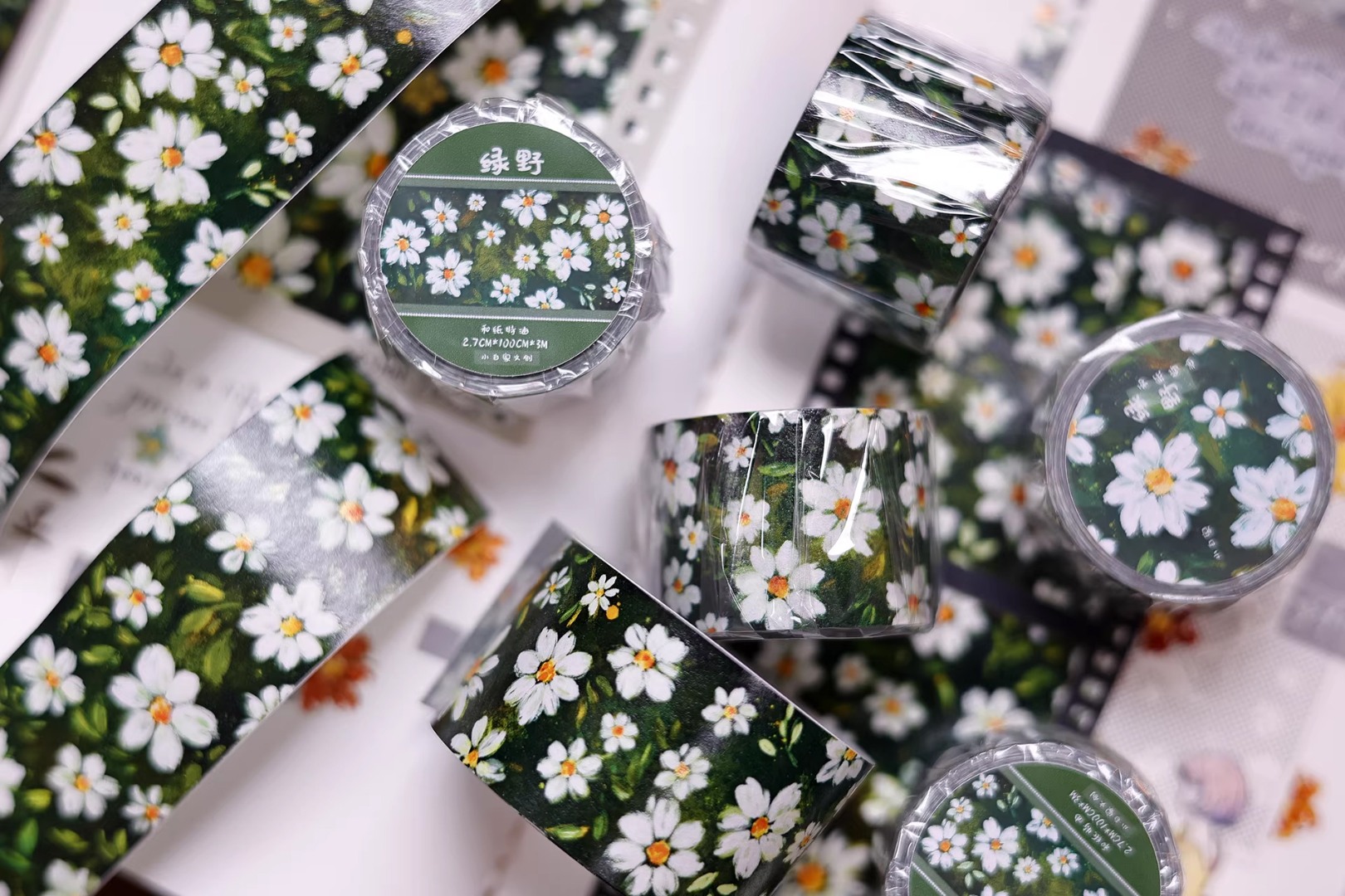 Pre-Order Xiaobaijia Washi Tape - Green Meadow