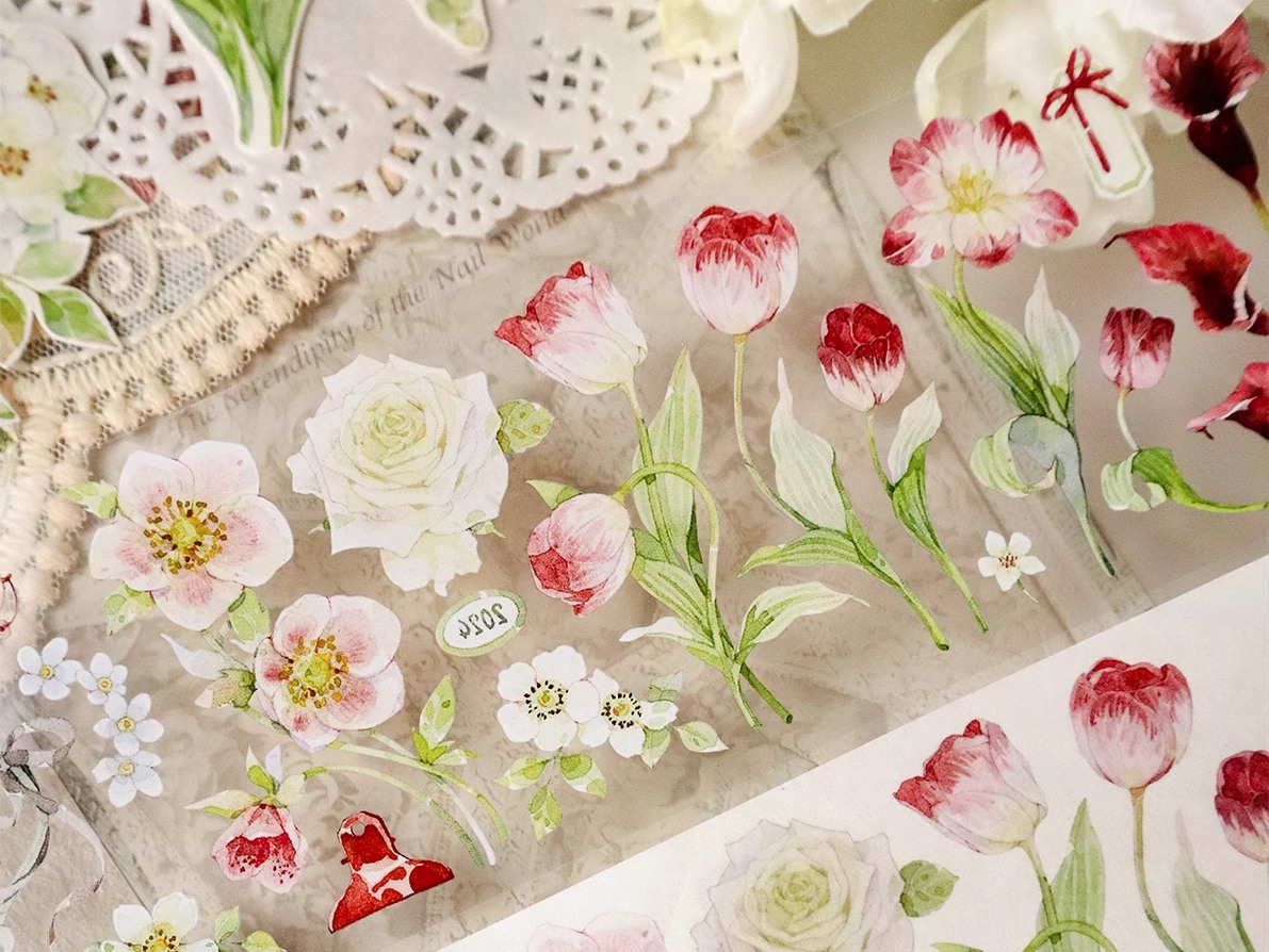 Baicangjia Studio Die-Cut Tape - Scarlet Dream