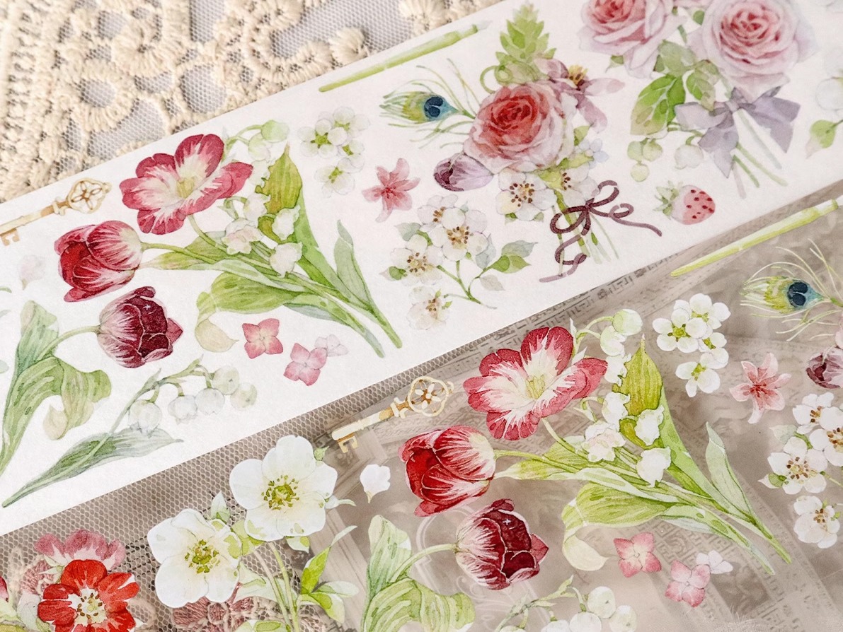 Baicangjia Studio Die-Cut Tape - Scarlet Dream