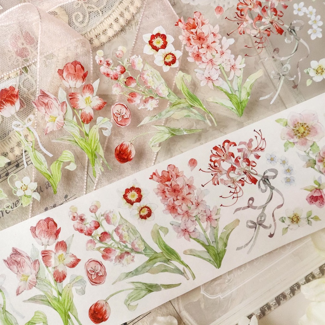 Baicangjia Studio Die-Cut Tape - Scarlet Dream