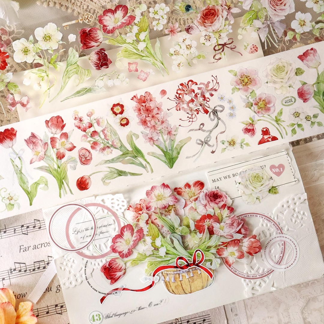 Baicangjia Studio Die-Cut Tape - Scarlet Dream