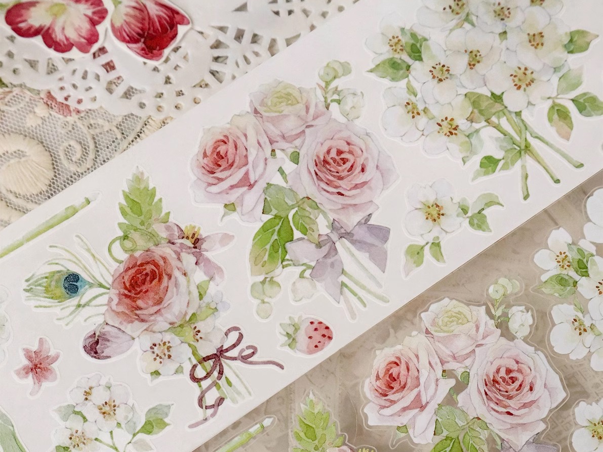 Baicangjia Studio Die-Cut Tape - Scarlet Dream