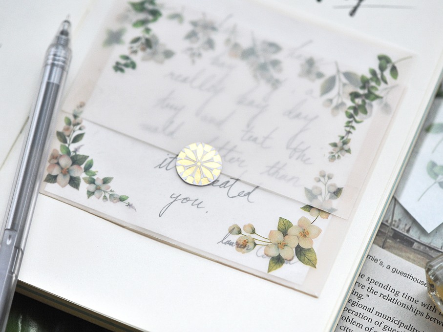 MU Print On Stickers Botanical Series Mint And Jasmine