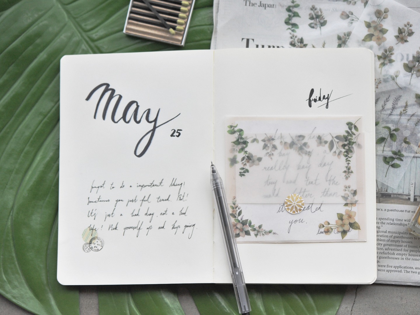 MU Print On Stickers Botanical Series Mint And Jasmine