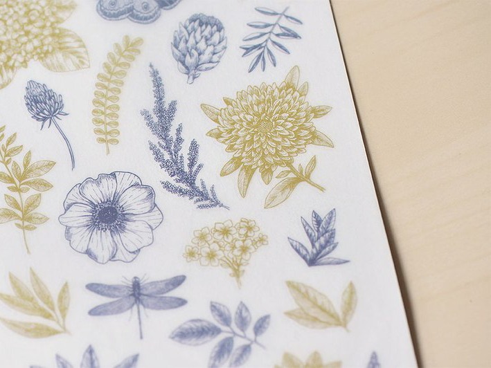 MU Craft Print-On siirtokuvat, Kukkasarja - Yrtit