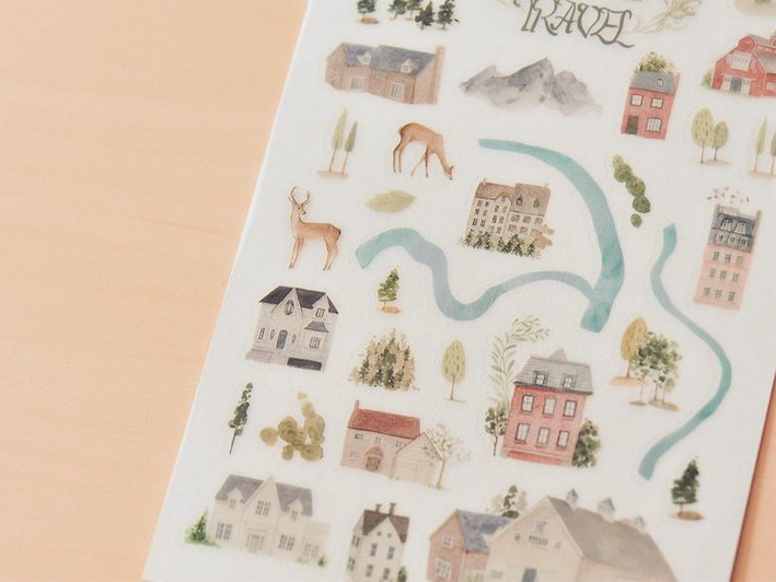 MU  Print-On Siirtokuvat 067 - Travel Map