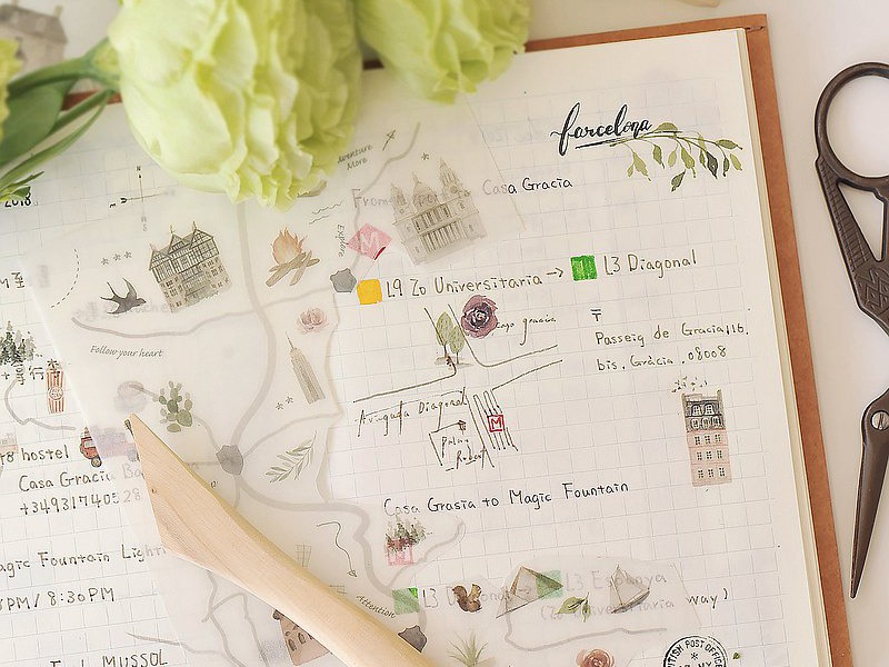 MU  Print-On Siirtokuvat 067 - Travel Map