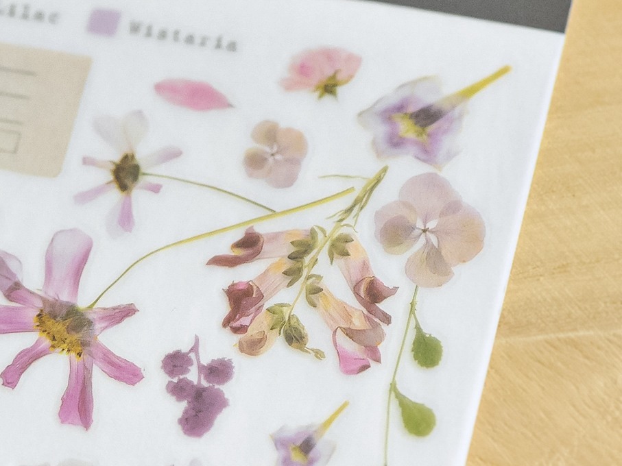 MU Print On Stickers Pressed Flowers Yellow 103