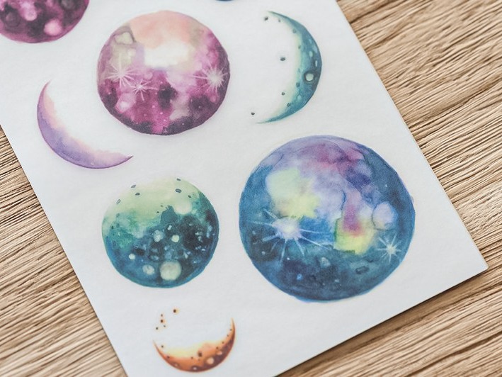 MU Craft Print-On siirtokuvat, Retrosarja - Universumi ja Planeetat