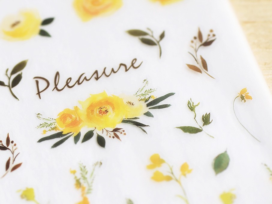 MU Print On Stickers Yellow Rose 106