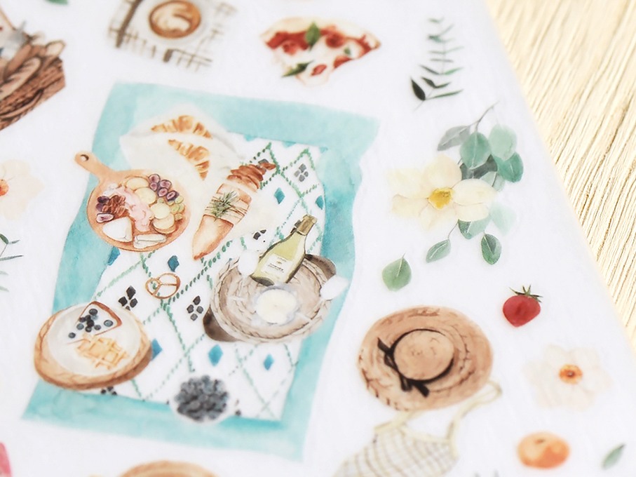 MU Print On Stickers Picnic Vacation 111