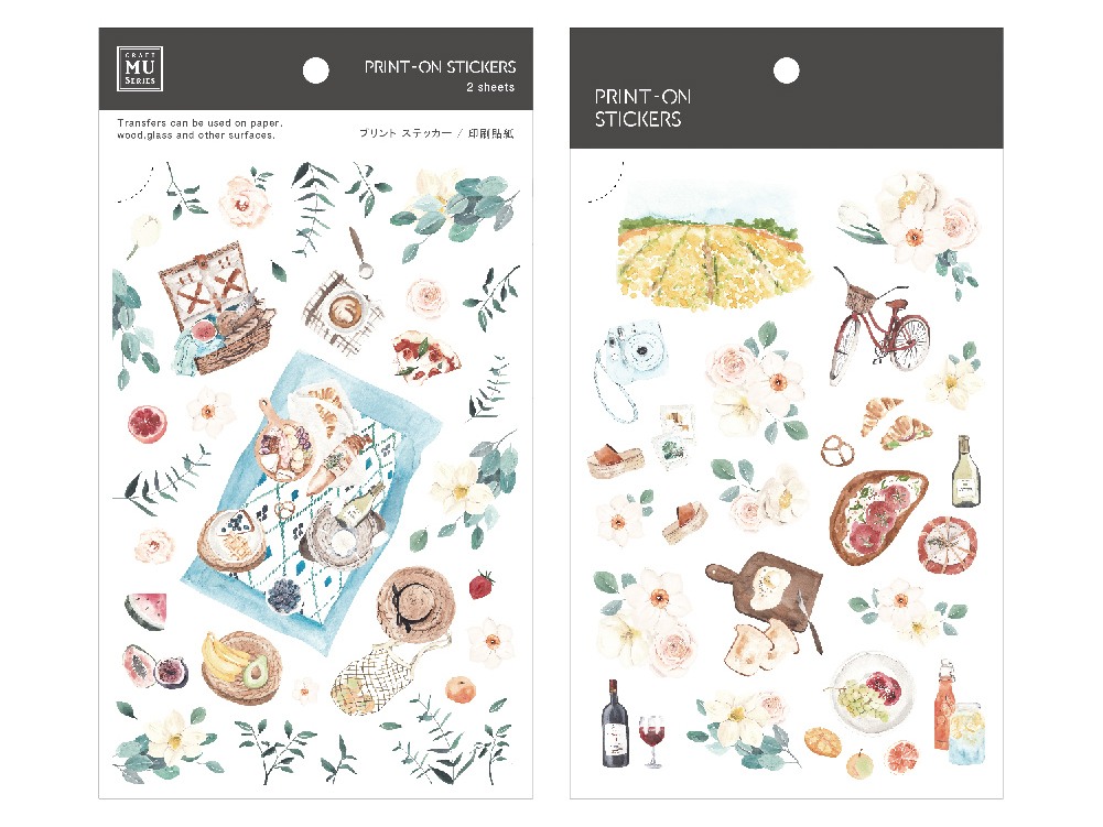 MU Print On Stickers Picnic Vacation 111