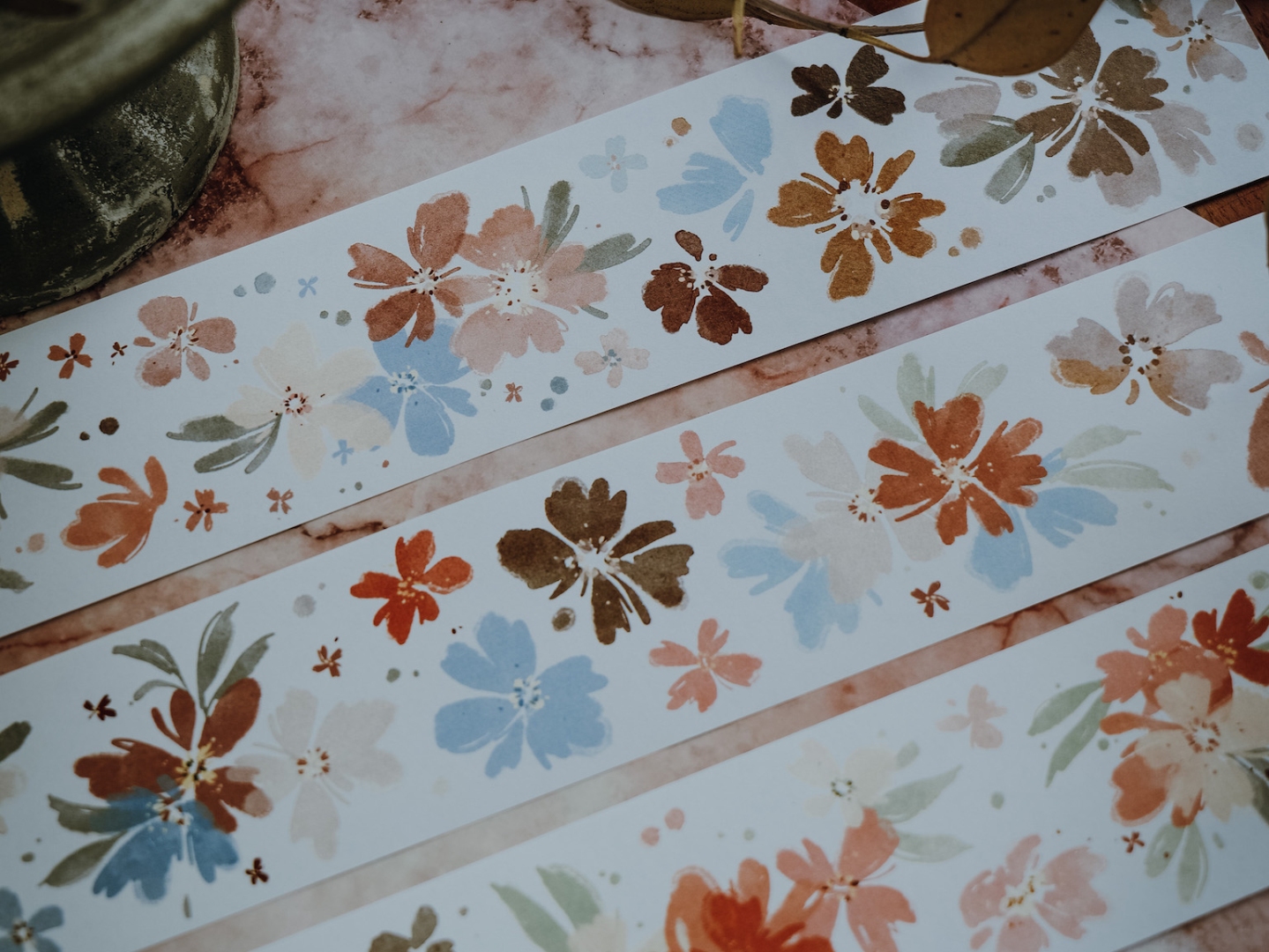 Meow Illustration Washi Tape - Anemone