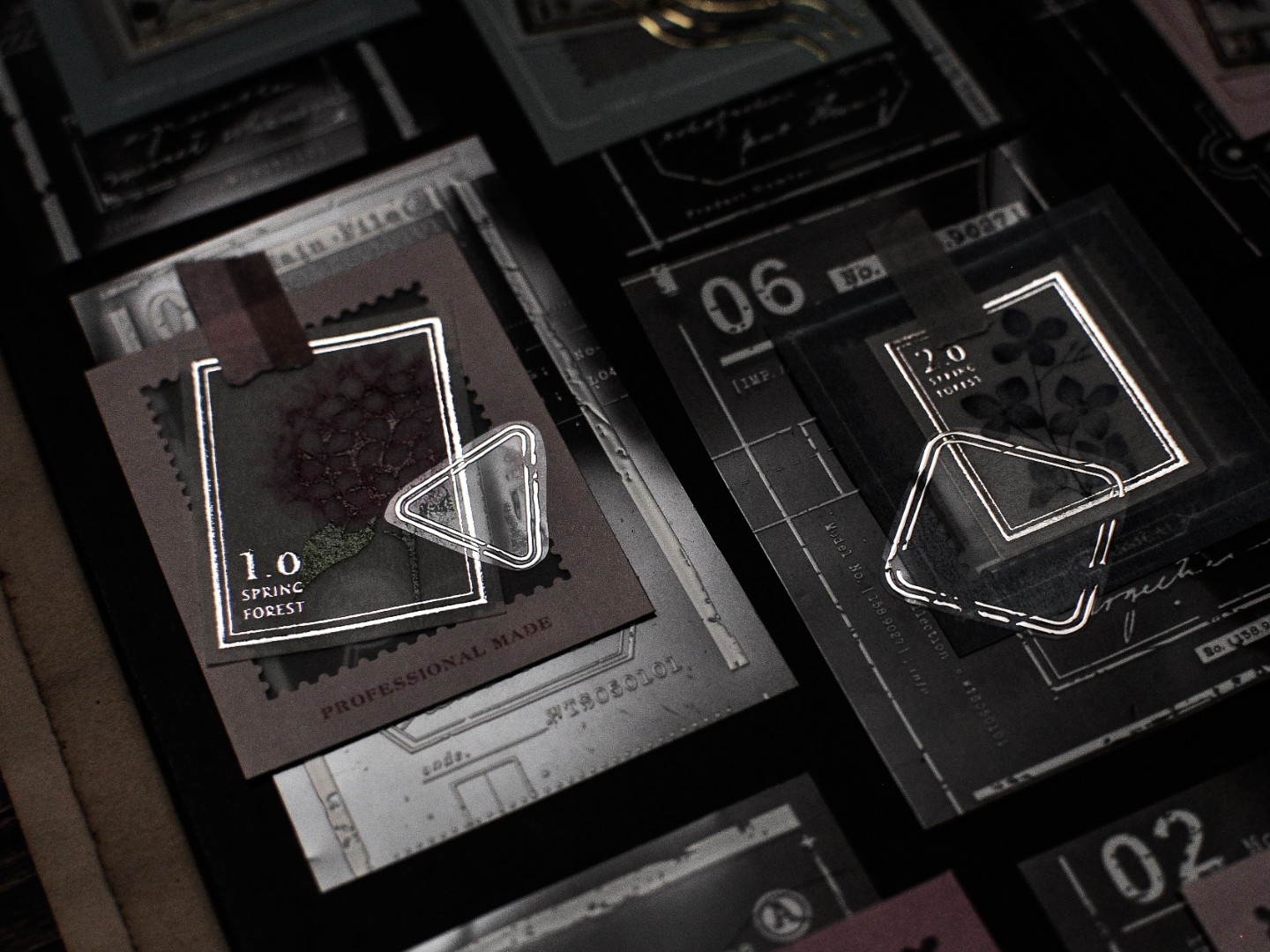 Miaostelle PET Tape - Classic Stamp Silver