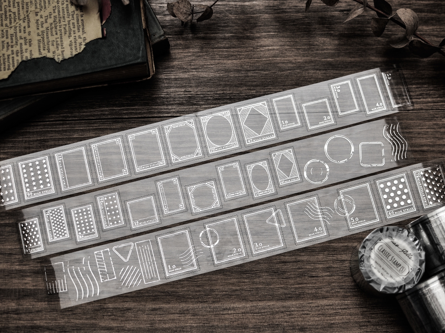 Miaostelle PET Tape - Classic Stamp Silver