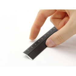 Midori Aluminum Ruler 15 cm - Black