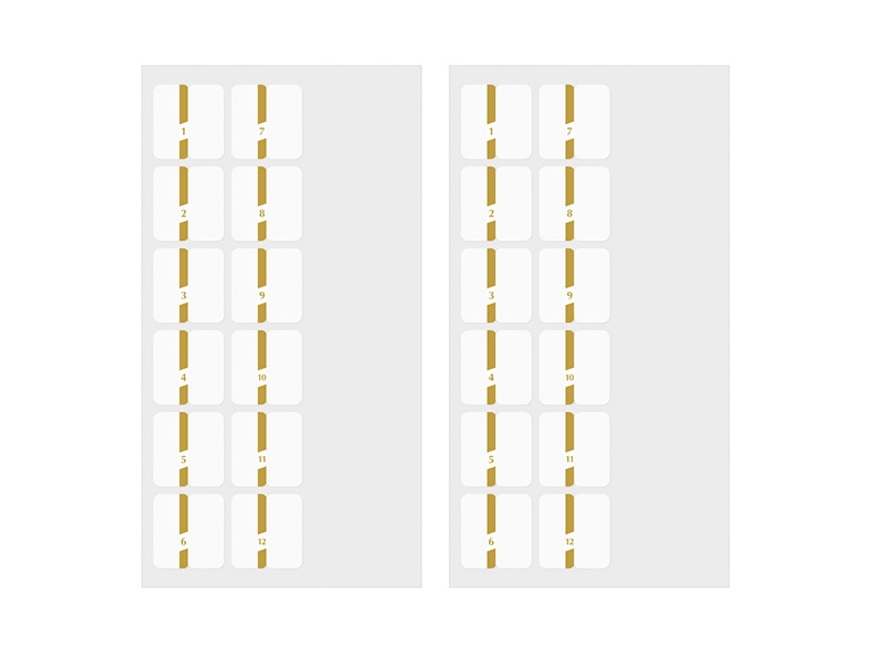 Midori Chiratto Index Tab Small - Color Gold