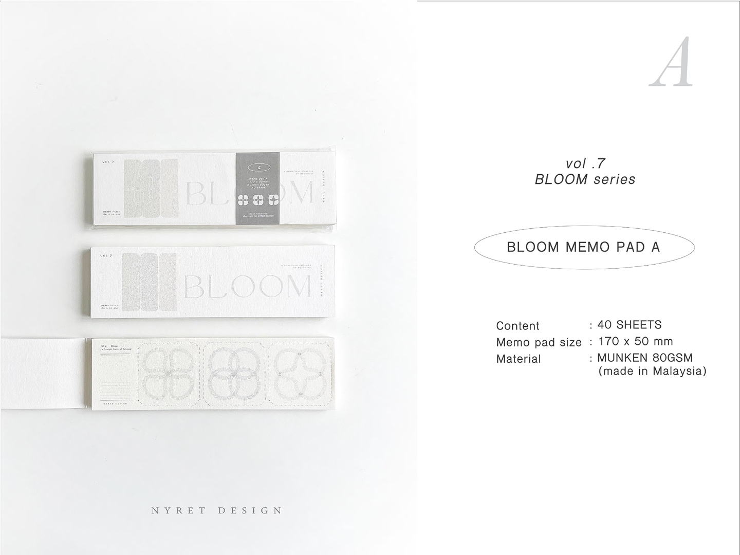 Nyret Memo Pad Vol 7 Bloom Series - A