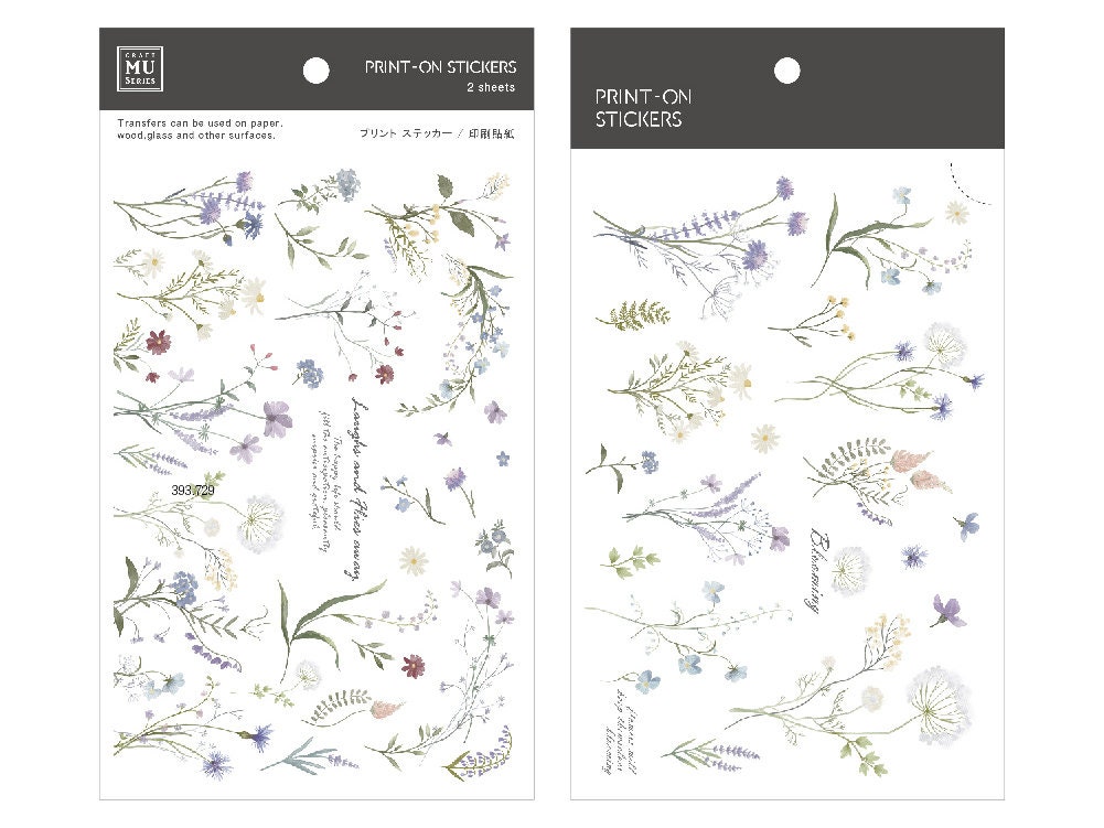 MU Print-On Transfer Stickers 203 -  Valley Of Flowers