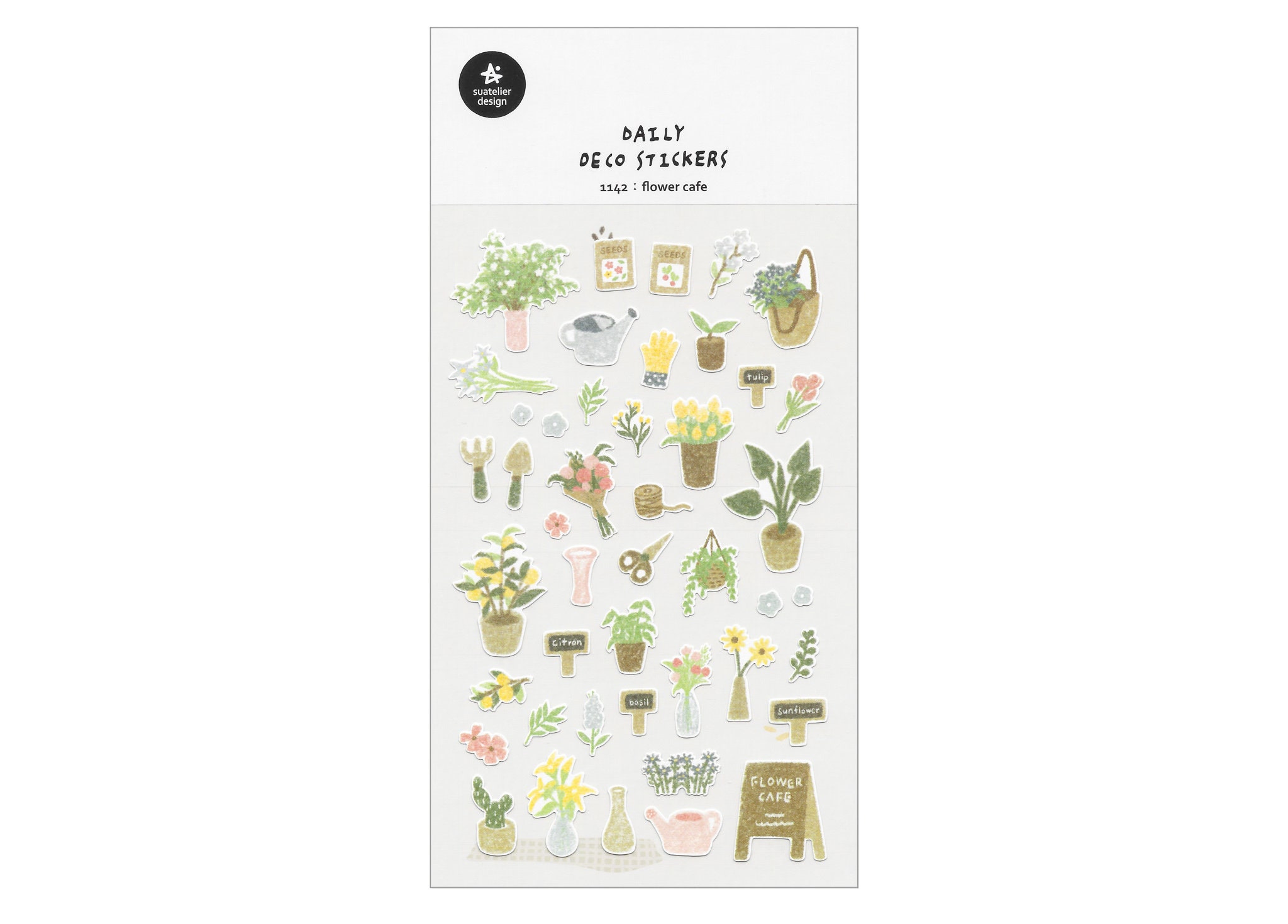 Suatelier Stickers 1142 - Flower Cafe