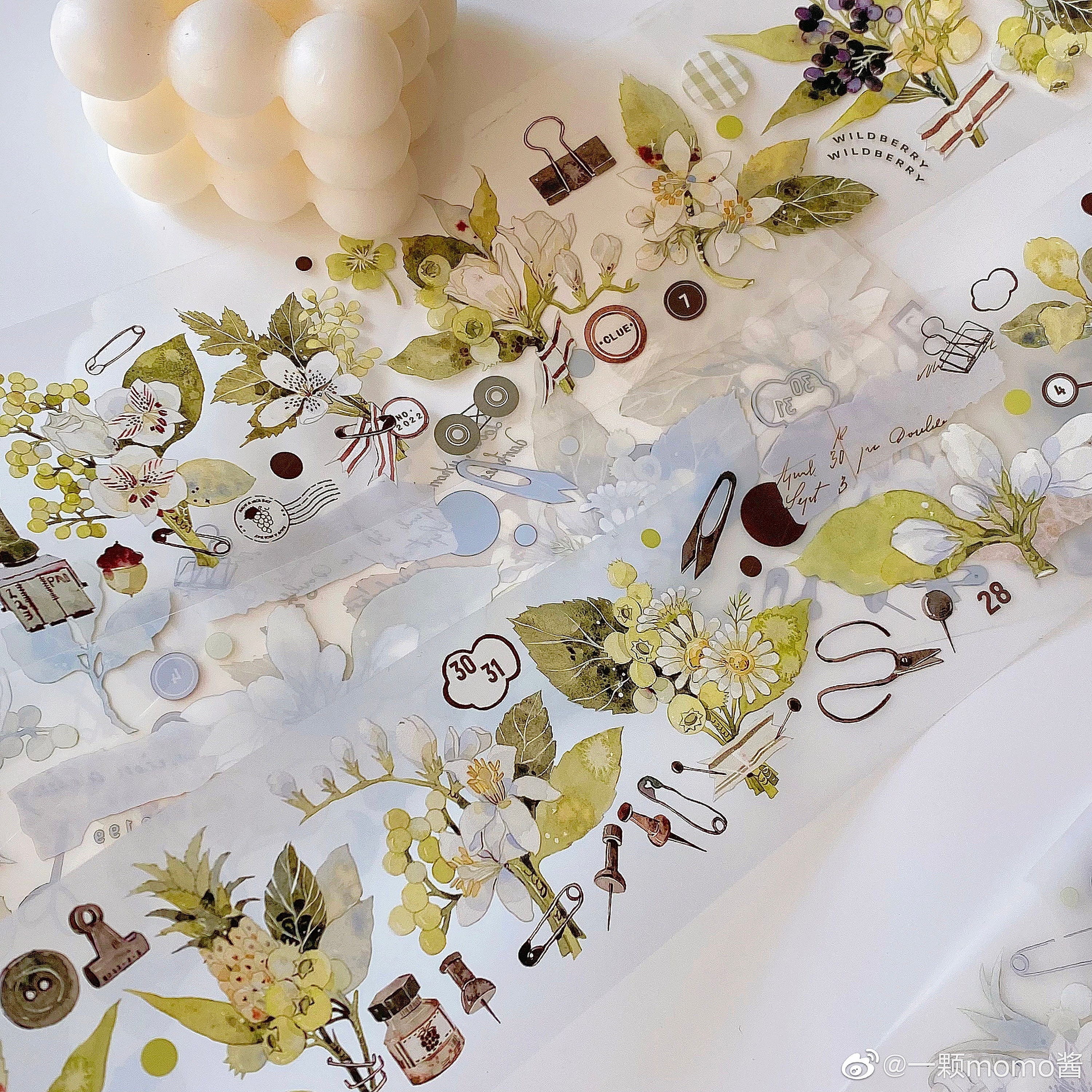 Wildberry Lab Tape SAMPLE - Daily Berries And Blossoms