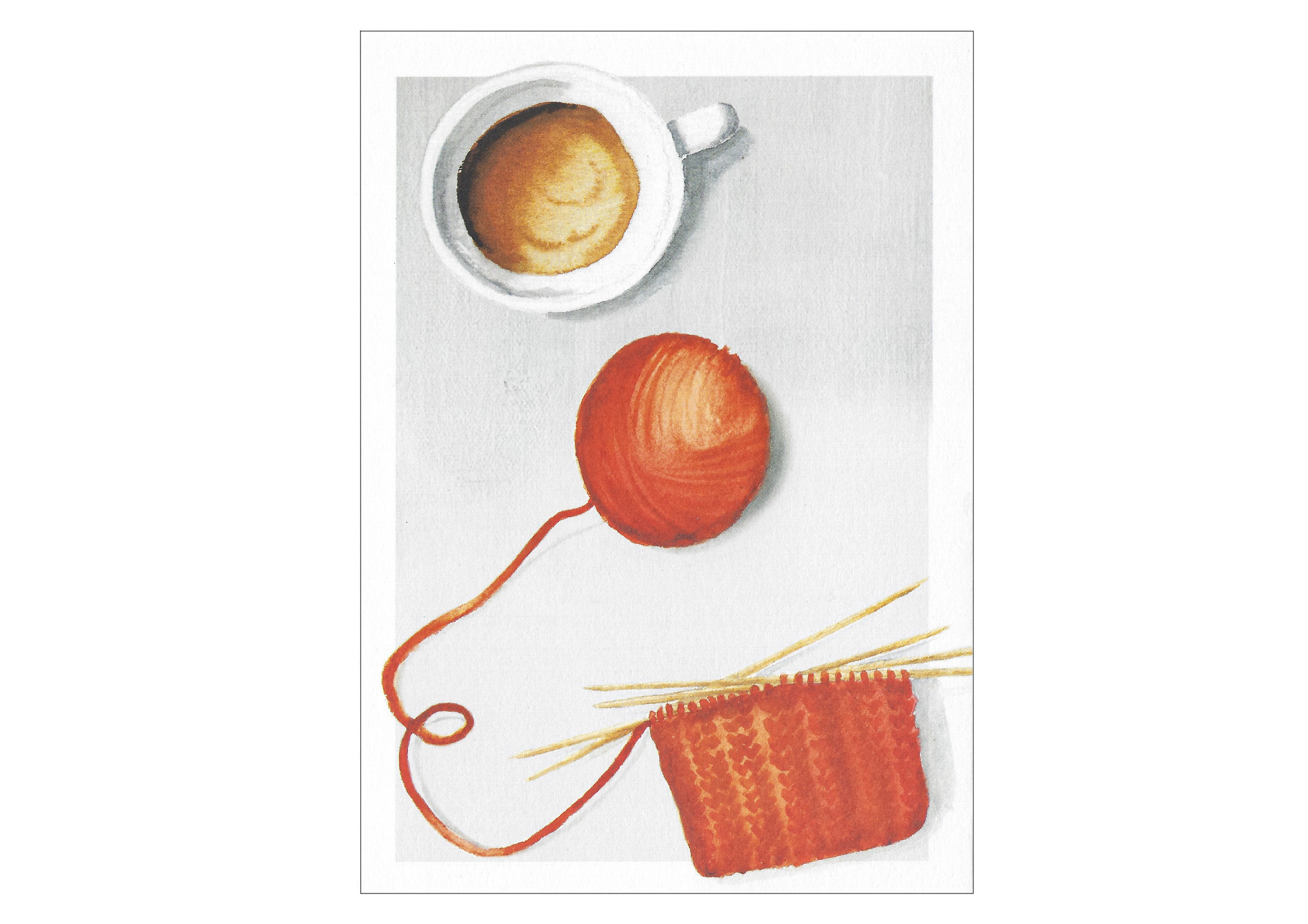 Winter Postcard Henna Adel - Knitting With Coffee