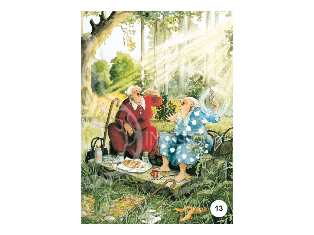 Inge Löök Postcard Old Ladies - 13