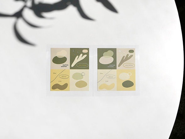 Deco Stickers Plain.50 - Abstract Green