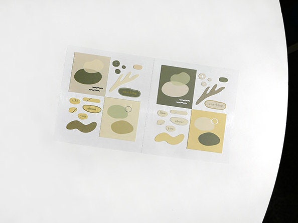 Deco Stickers Plain.50 - Abstract Green