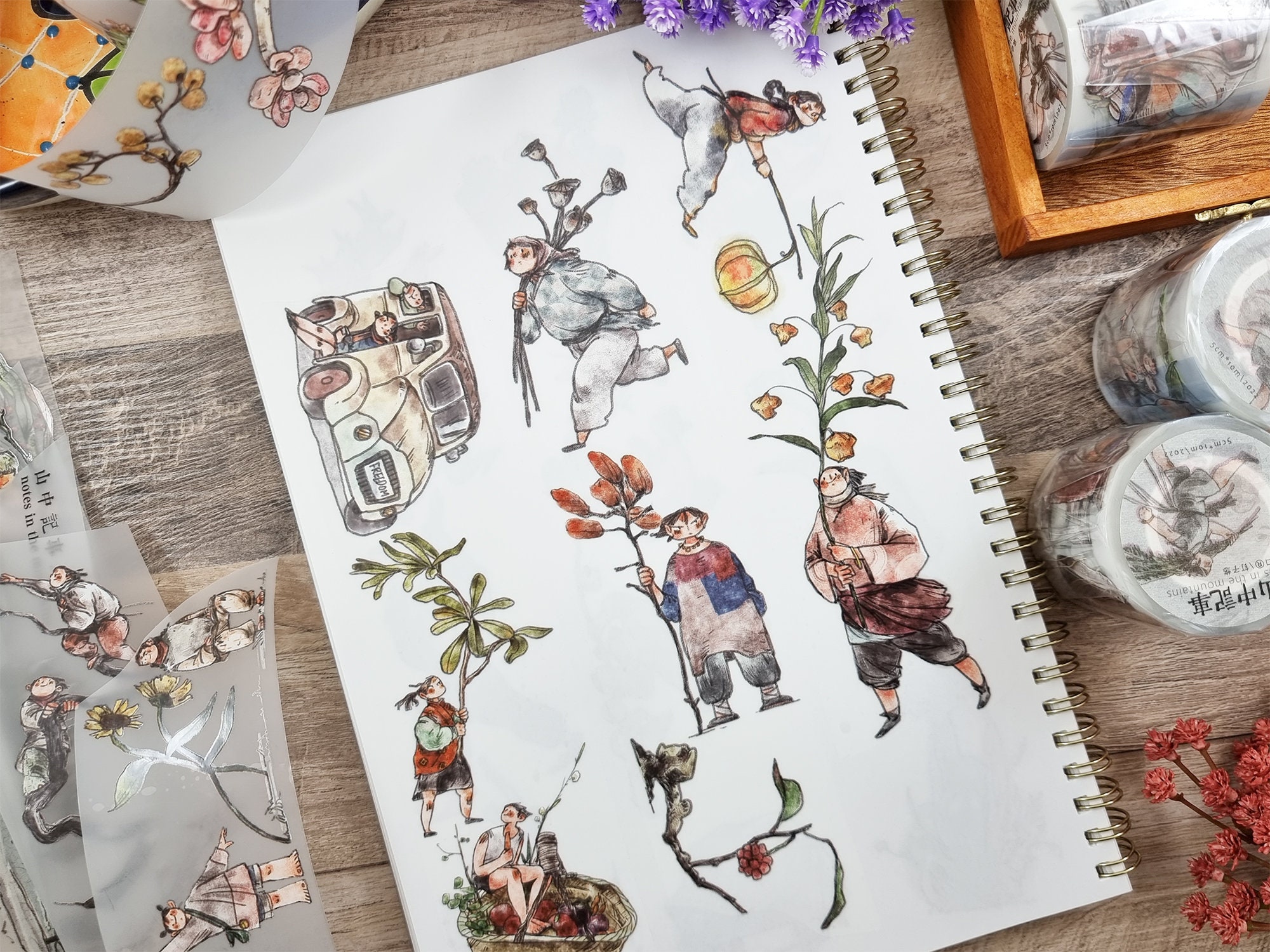 Ding Idako Matte PET Tape - Notes In The Mountains