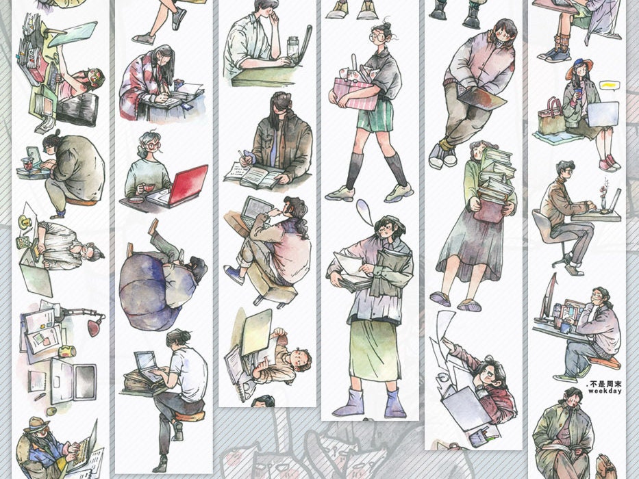 Ding Idako Matte PET Tape - Weekday