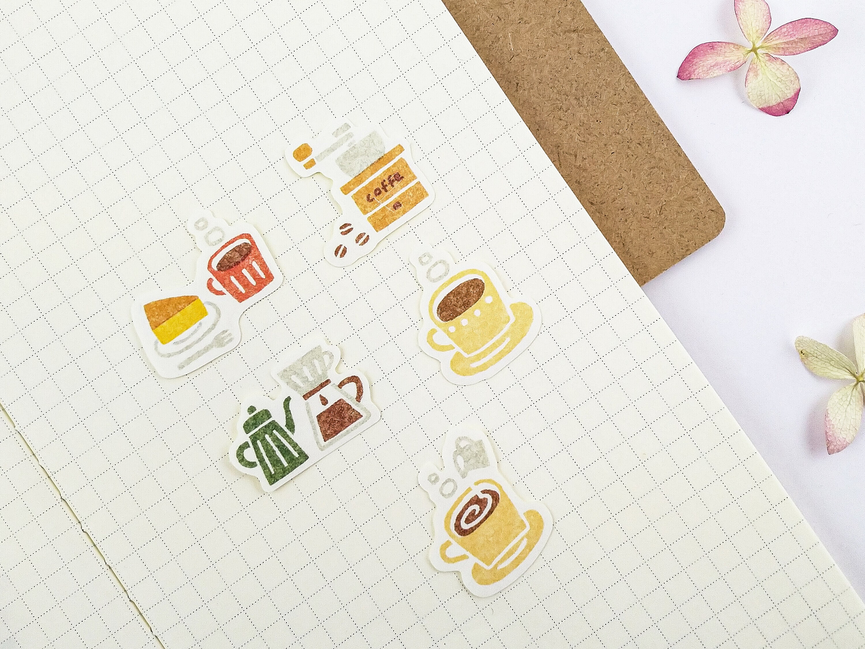 Furukawa Paper Sticker Flakes - Coffee