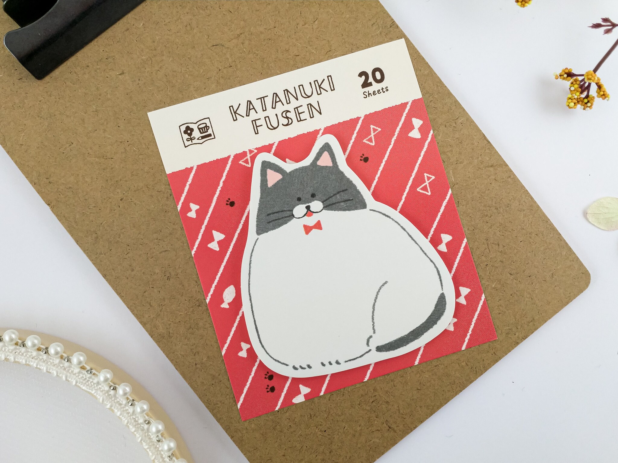 Furukawa Paper Sticky Notes - Tuxedo cat
