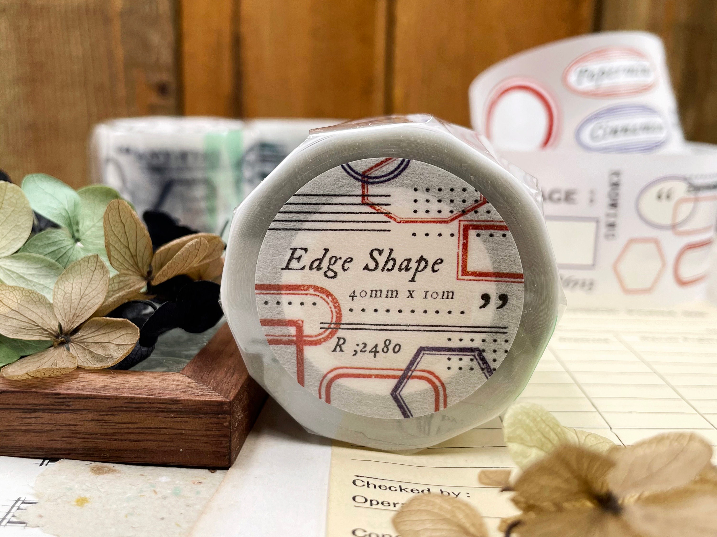 Matte PET Tape Edge Shape - Red Blue