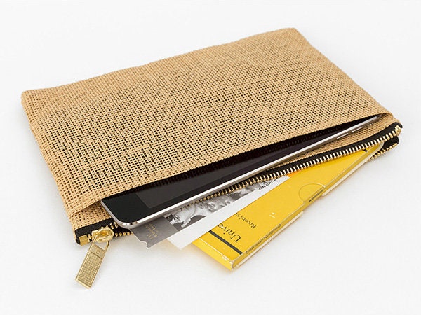 Midori Pulp Paper Cord Pen Pouch - Beige