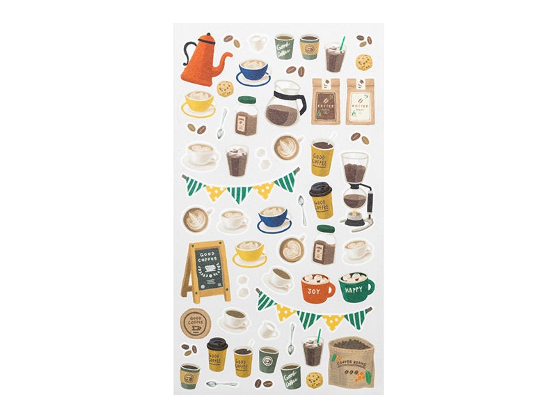 Midori Stickers Marché - Coffee