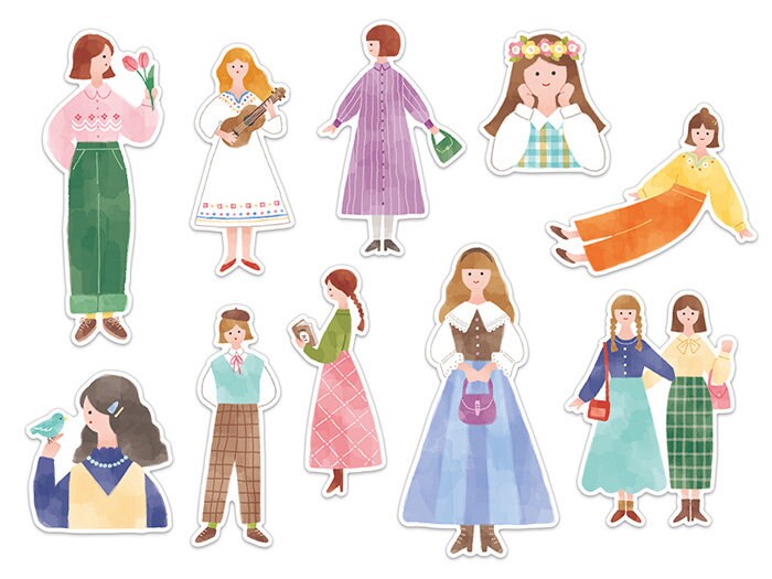 Amie Sticker Flakes - Retro Girl