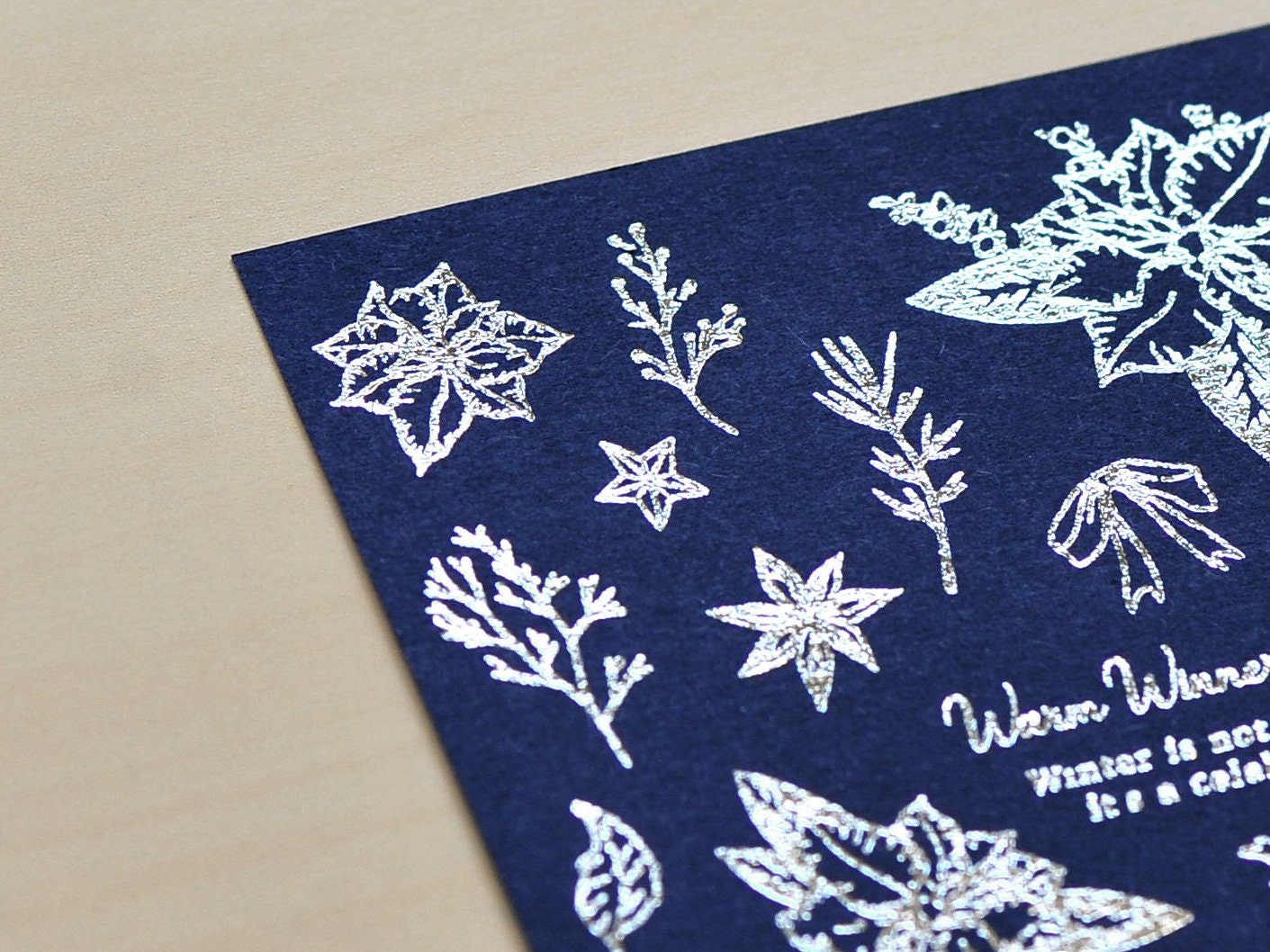 MU | Gold Foil Rub-On Transfer Stickers Winter Limited Edition - Candlelight