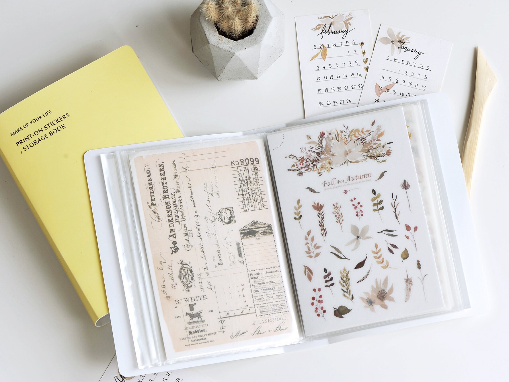 MU | Sticker Storage Book - Milk Tea