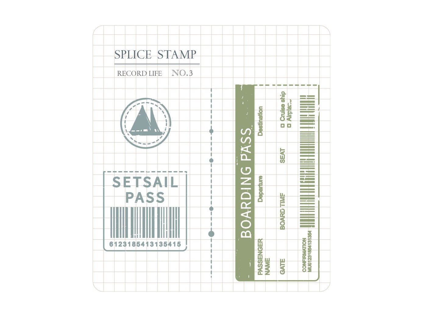 MU Clear Stamp Record Life 03 - Set Sail