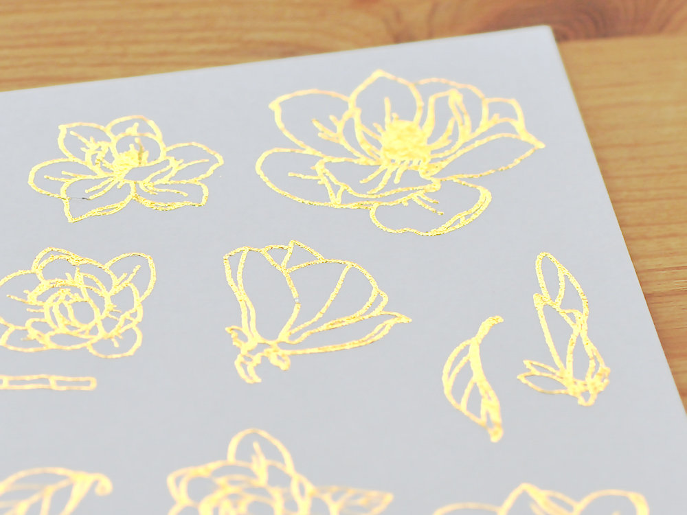 MU | Gold Foil Rub-On Transfer Sticker - 04